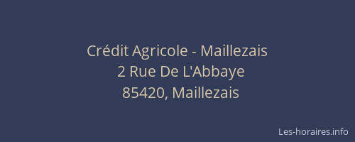 Crédit Agricole - Maillezais