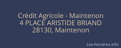 Crédit Agricole - Maintenon