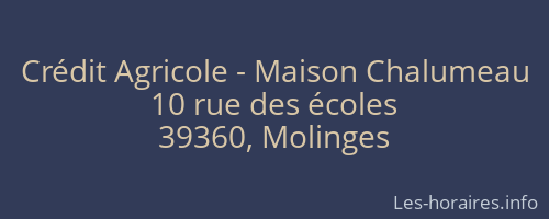 Crédit Agricole - Maison Chalumeau