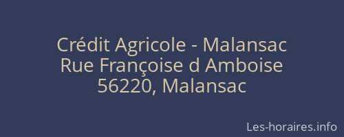 Crédit Agricole - Malansac