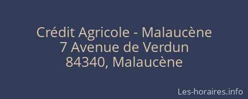 Crédit Agricole - Malaucène