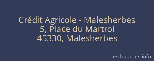 Crédit Agricole - Malesherbes