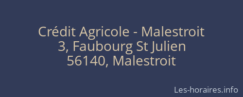 Crédit Agricole - Malestroit