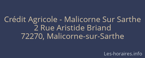 Crédit Agricole - Malicorne Sur Sarthe