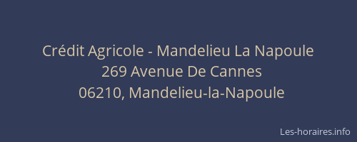 Crédit Agricole - Mandelieu La Napoule