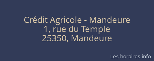 Crédit Agricole - Mandeure