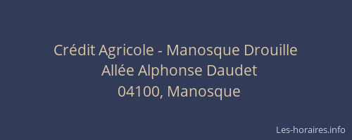 Crédit Agricole - Manosque Drouille