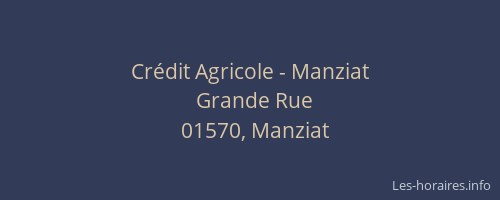 Crédit Agricole - Manziat