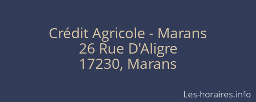 Crédit Agricole - Marans
