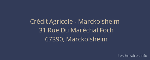 Crédit Agricole - Marckolsheim