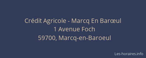 Crédit Agricole - Marcq En Barœul