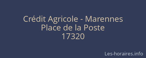 Crédit Agricole - Marennes