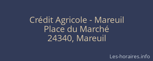 Crédit Agricole - Mareuil