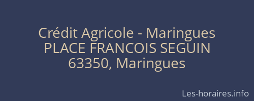 Crédit Agricole - Maringues