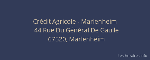 Crédit Agricole - Marlenheim
