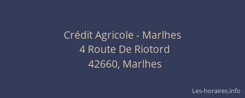 Crédit Agricole - Marlhes