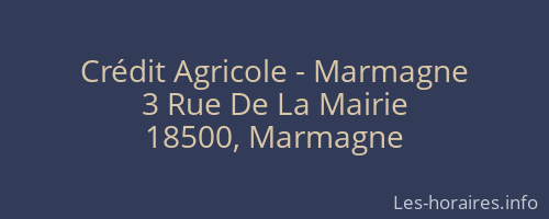 Crédit Agricole - Marmagne