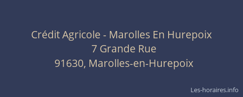 Crédit Agricole - Marolles En Hurepoix