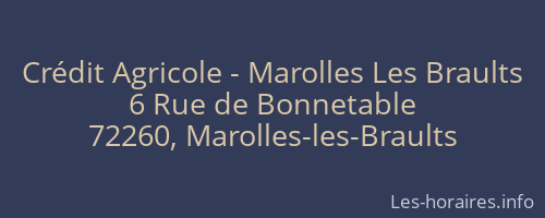 Crédit Agricole - Marolles Les Braults
