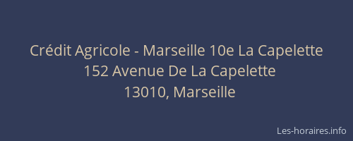 Crédit Agricole - Marseille 10e La Capelette