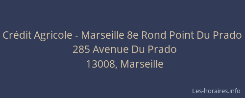 Crédit Agricole - Marseille 8e Rond Point Du Prado