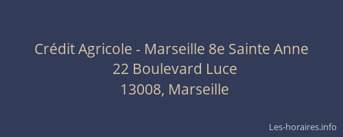 Crédit Agricole - Marseille 8e Sainte Anne