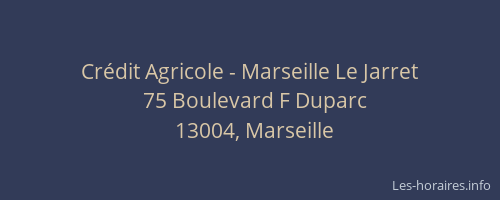 Crédit Agricole - Marseille Le Jarret