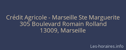 Crédit Agricole - Marseille Ste Marguerite