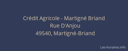 Crédit Agricole - Martigné Briand