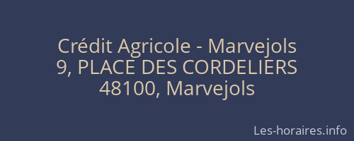 Crédit Agricole - Marvejols