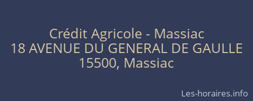Crédit Agricole - Massiac