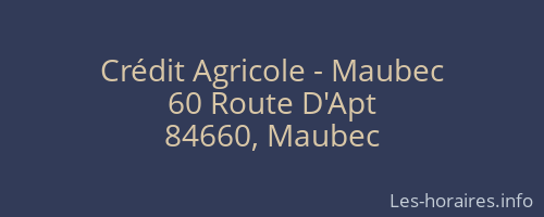 Crédit Agricole - Maubec