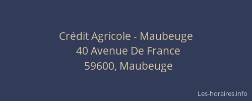 Crédit Agricole - Maubeuge