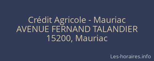 Crédit Agricole - Mauriac