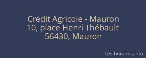 Crédit Agricole - Mauron