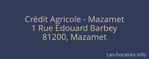 Crédit Agricole - Mazamet