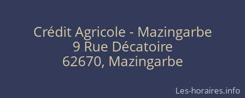 Crédit Agricole - Mazingarbe