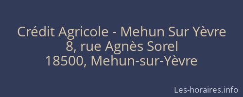 Crédit Agricole - Mehun Sur Yèvre