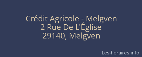 Crédit Agricole - Melgven