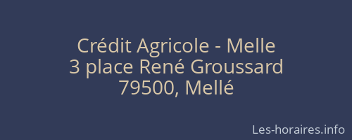 Crédit Agricole - Melle