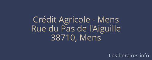 Crédit Agricole - Mens