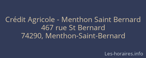 Crédit Agricole - Menthon Saint Bernard