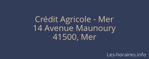 Crédit Agricole - Mer