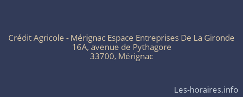 Crédit Agricole - Mérignac Espace Entreprises De La Gironde