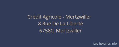 Crédit Agricole - Mertzwiller