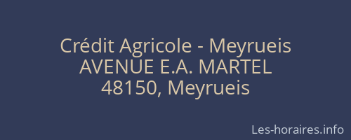 Crédit Agricole - Meyrueis