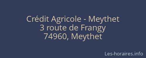 Crédit Agricole - Meythet