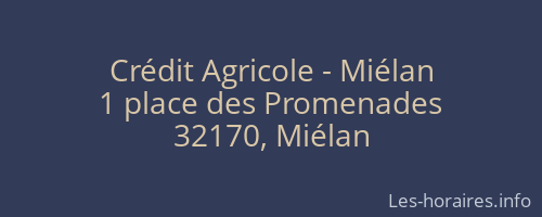 Crédit Agricole - Miélan