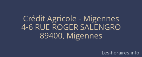 Crédit Agricole - Migennes