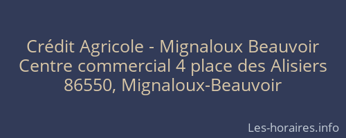 Crédit Agricole - Mignaloux Beauvoir